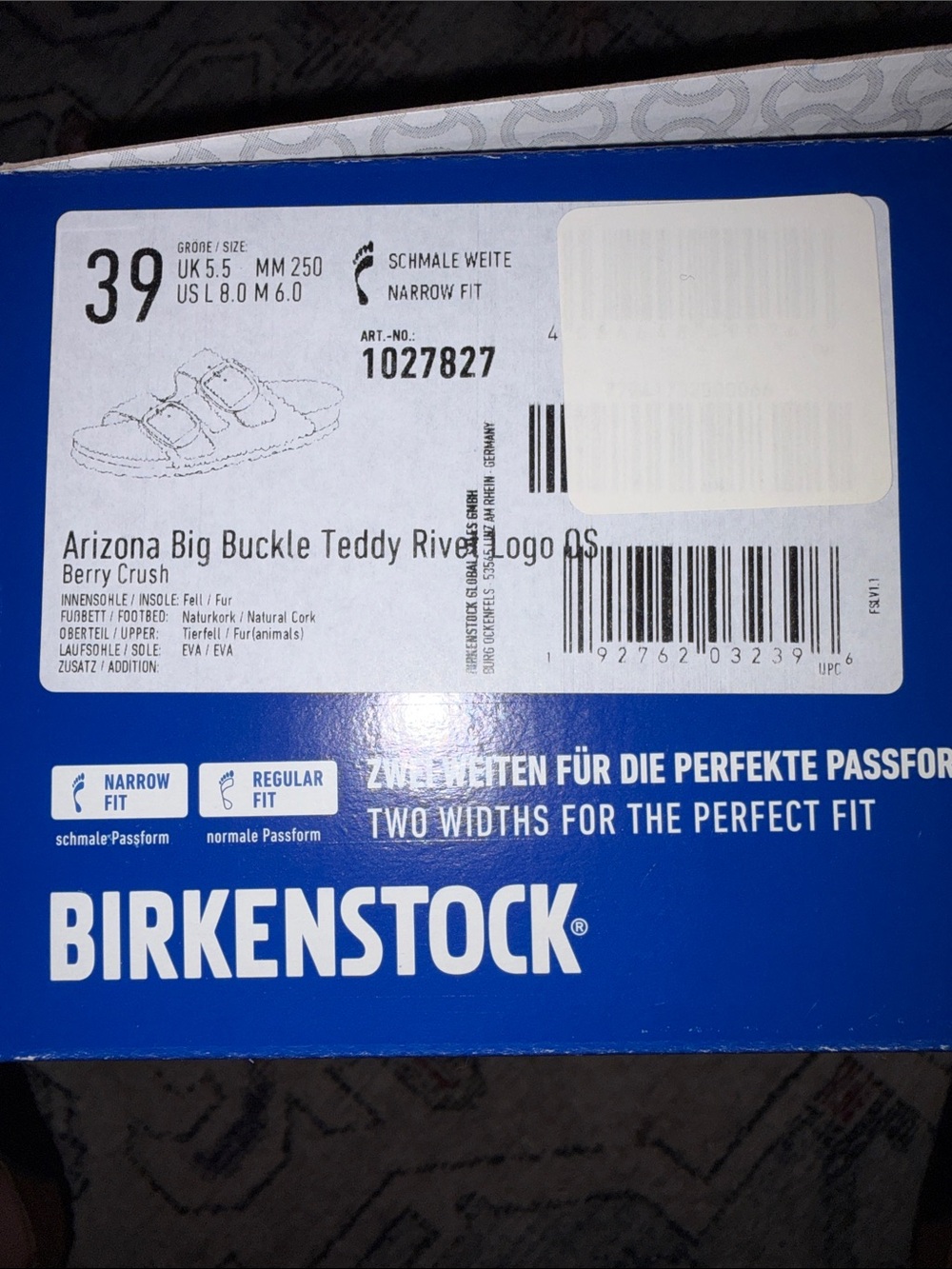 Birkenstock Arizona Big Buckle Teddy in Berry Crush - Picture 6 of 6